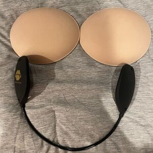 Misses Kisses Moderate 4” plunge backless bra.